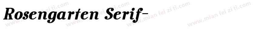 Rosengarten Serif字体转换